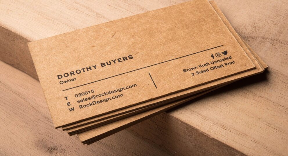 Brown Kraft Business Cards